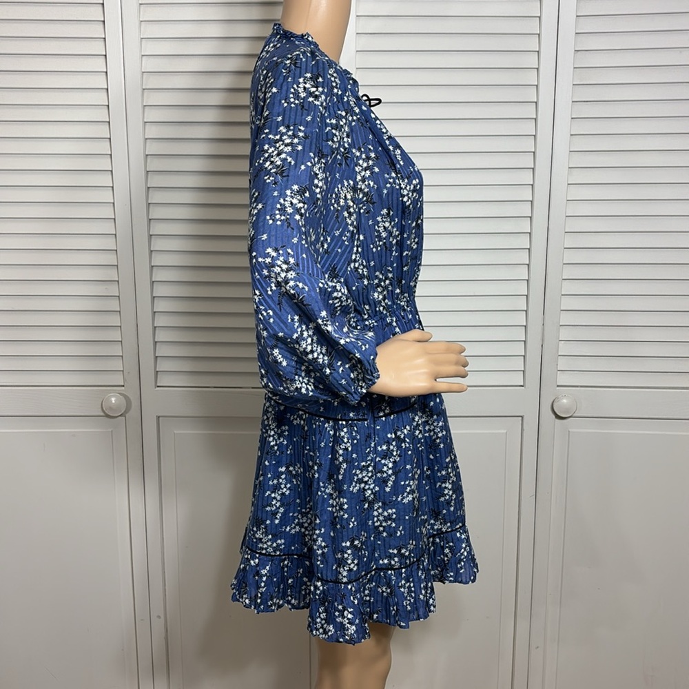 ULLA JOHNSON Brienne Dress Floral Peasant Style Mini Dress Size 8 - Picture 9 of 16
